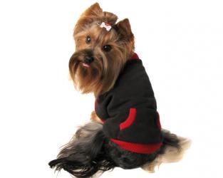 Ubranko dla psa dres bawełniany czarno-czerwony