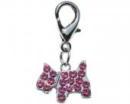 Biżuteria dla psa breloczek różowy piesek