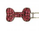 Biżuteria dla psów spinka różowa kość