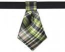 Krawat w zielono-beżową kratkę dla psa