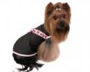 Ubranka dla psów pelerynka zimowa czarno-różowa