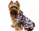 Ubranko dla psa sukienka fioletowo-rózowa kratka