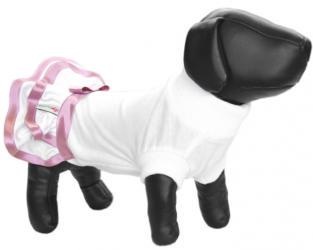 Biało-różowa sukienka dla psa