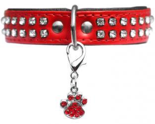 Biżuteria dla psa breloczek czerwona łapka