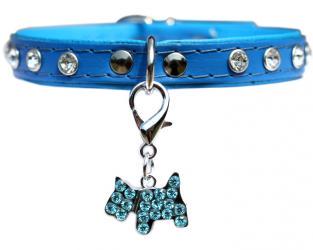 Biżuteria dla psa breloczek niebieski piesek