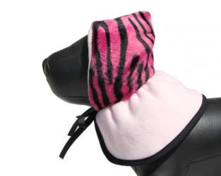 Czapka z szalikiem dla psa różowy tygrysek