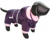 Fioletowo-różowy kombinezon zimowy dla psa
