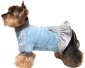 Niebiesko-popielata sukienka dla psa