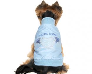 Ubranie dla psa bezrękawnik błękitny serce