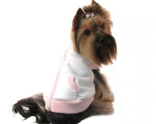 Ubranie dla psa kamizelka biało-różowa