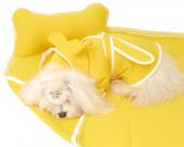Ubranka dla psów żółty komplet kąpielowy